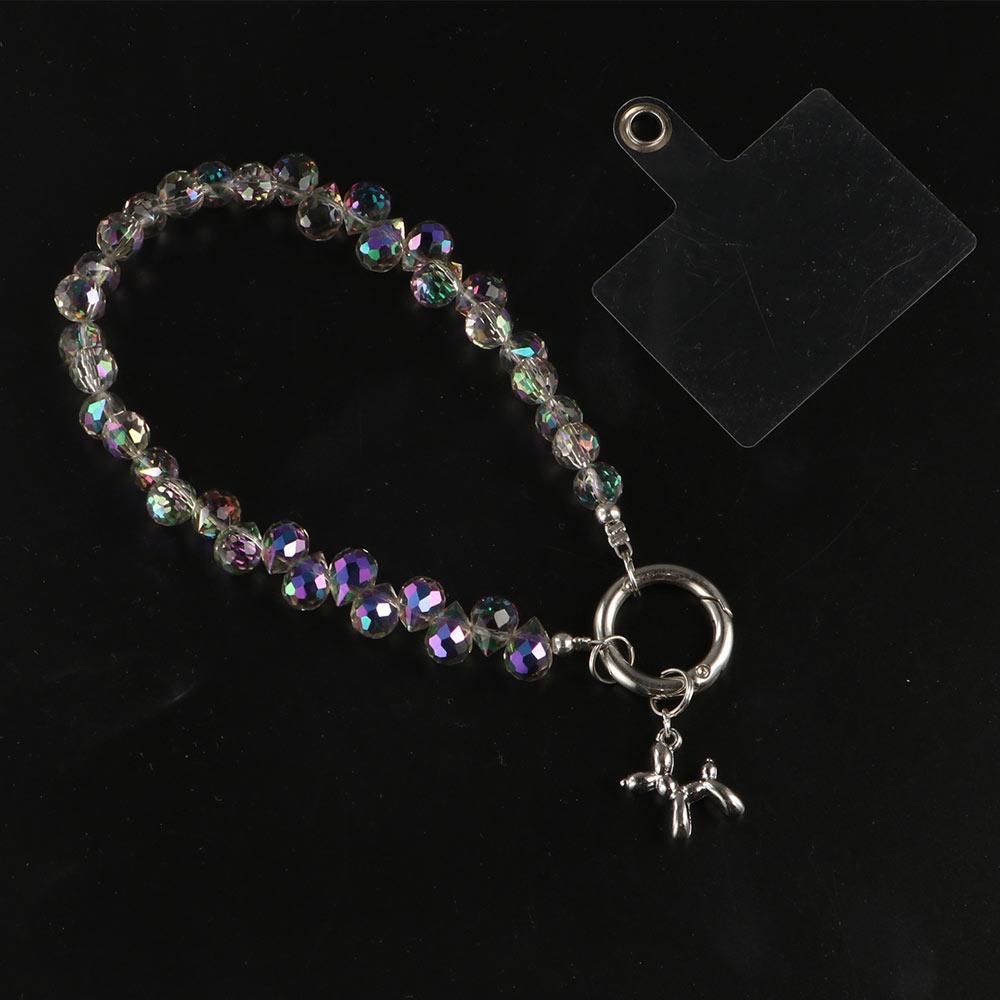 Wrist Chain Crystal Bead Phone Strap With Dog Mobile Phone Lanyard  Mobile Phone Pendant