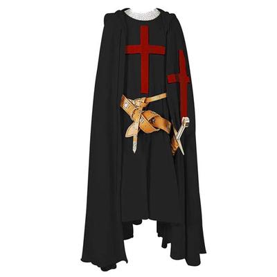 Средневековый рыцарский плащ и накидка Тамплиер Кепка с капюшоном Плащ/туника крестоносца Reenactment Coaplay(S-6XL)