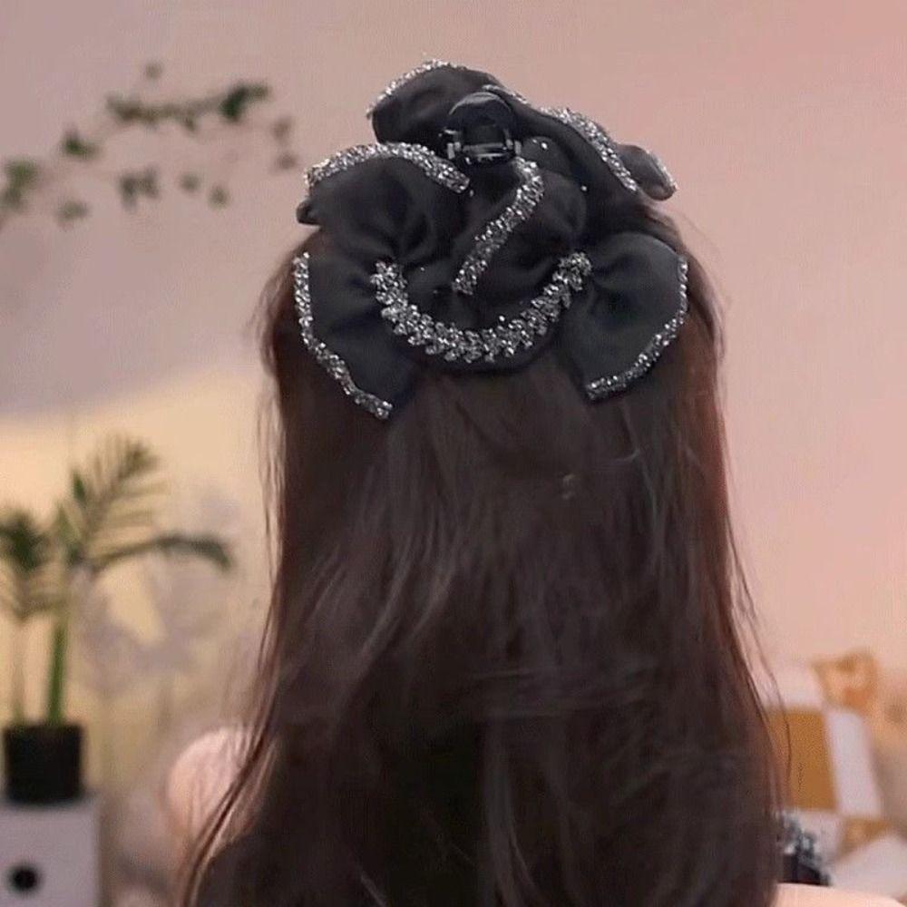 Shiny Hair Clip Mesh Hairpin Grips Hair Headwear Hair Claw For Girls