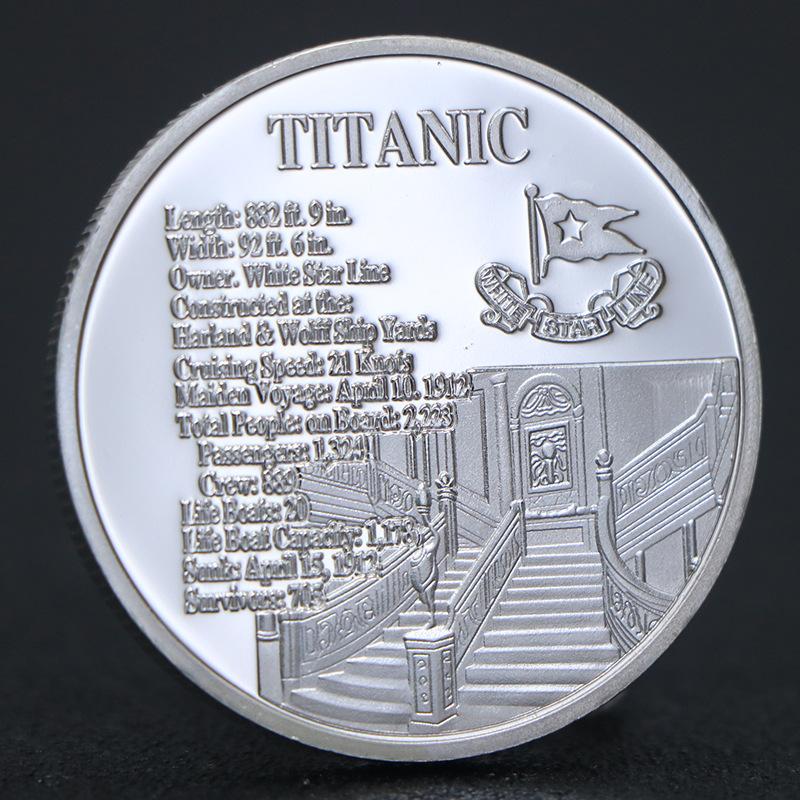Памятная монета «Титаник» Металлическое гальваническое покрытие Памятная медаль