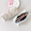 Cute Pencil Case Aesthetic Bow Pattern Stationery Bag Cosmetic Organizer Portable Case Toiletry Makeup Pouch for College Student