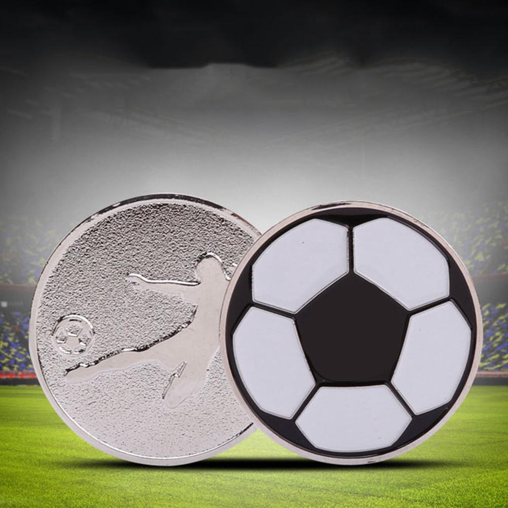 1 шт. Футбольная монета для подбрасывания, инструмент для подбрасывания монеты судьей, с пластиковым футляром