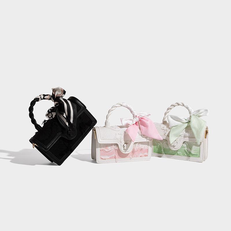 2025 Summer New Fashion Versatile Handbag, Niche High-End Exquisite Lace Single-Shoulder Crossbody Small Square Bag