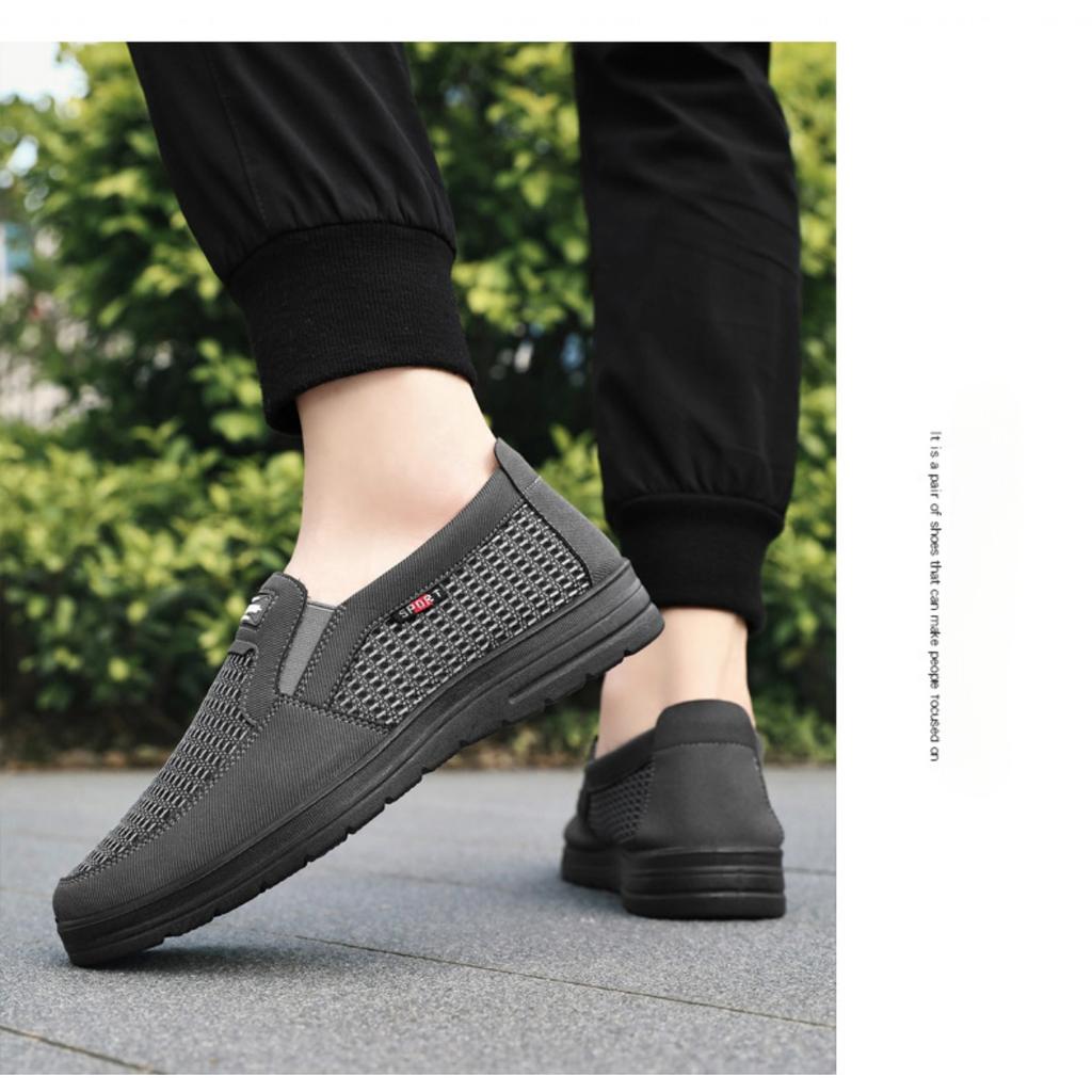 Мужские дышащие сетчатые туфли, легкие туфли на мягкой подошве, туфли с неглубоким горлом