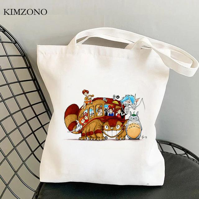 Totoro Shopping Bag Jute Bag Eco Shopper Grocery Reusable Bolsa Bag Net Reusable Jute Bolsas Reutilizables Sacolas