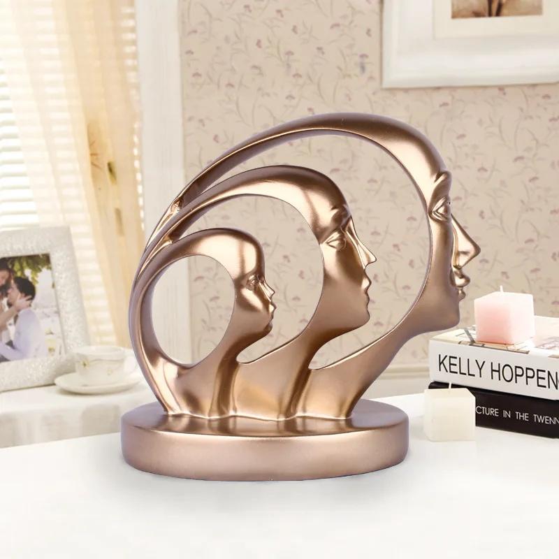Европейский стиль Абстрактная скульптура лица статуя Скульптура из смолы Украшения для дома, гостиной и офиса
