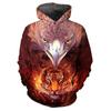 Животное Тигр Орел Волк 3D Принт Мужская/Женская Распущенная Толстовка Повседневный Оверсайз Пуловер Популярная Толстовка Модный Тренд Мужская Одежда