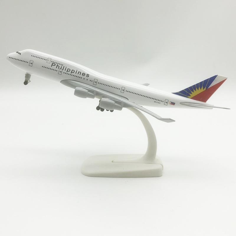 B747 Philippine Airlines 20СМ 1:400 Литая модель самолета с подставкой, шасси, сплав, украшение самолета, коллекция