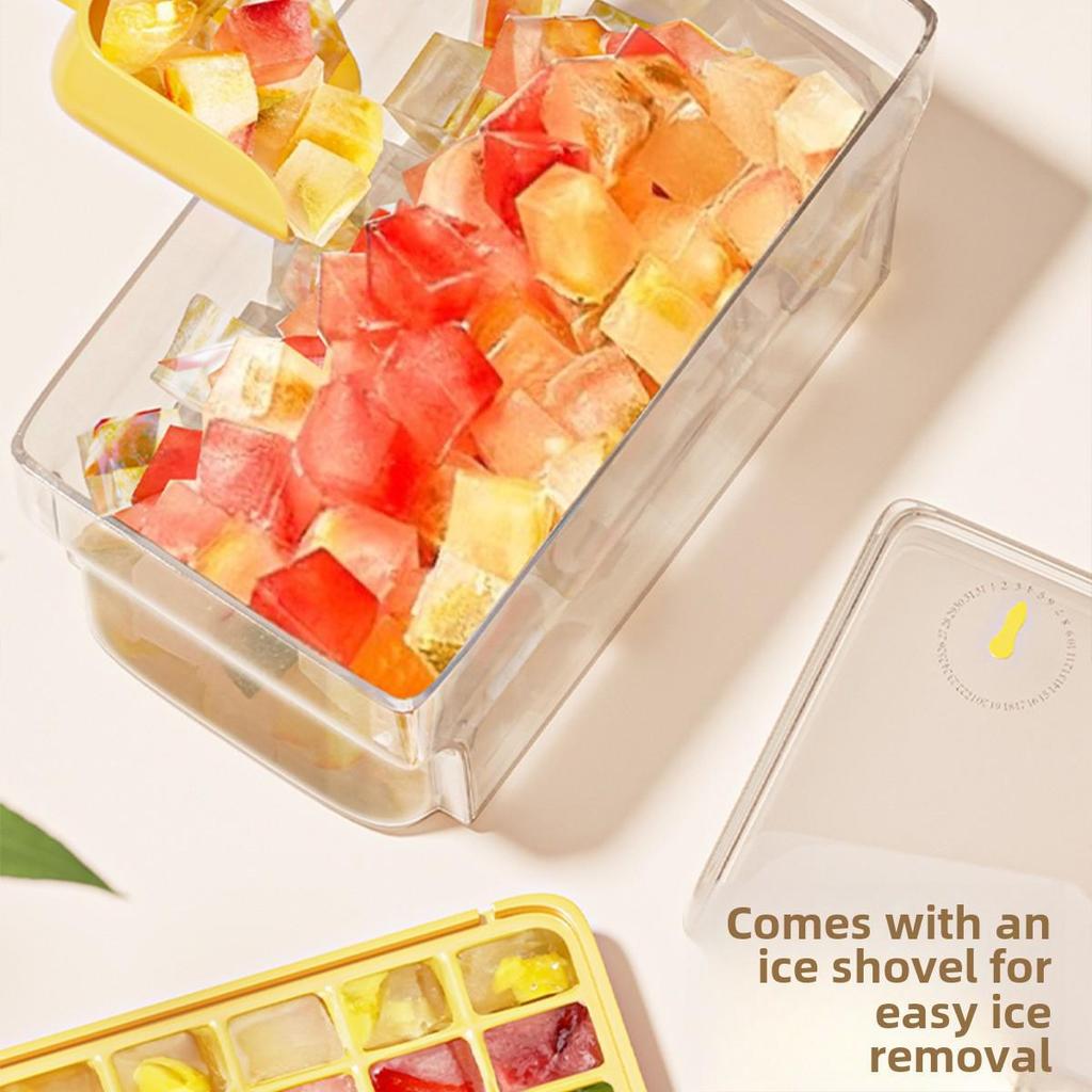 Форма для кубиков льда One-Press — легко извлекается, быстро замораживается, домашний контейнер для хранения льда.