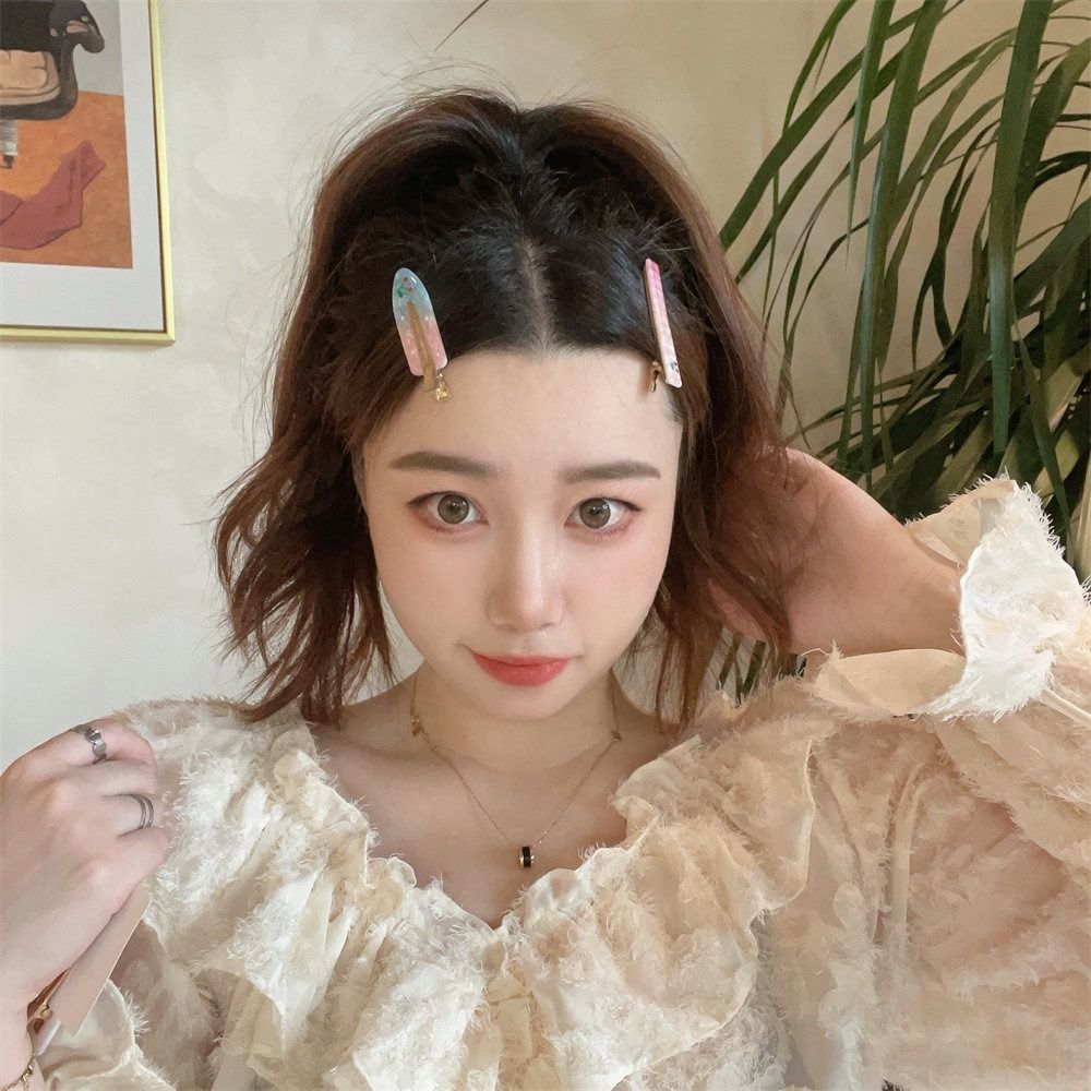 Шахматная фруктовая челка клипса Простые заколки для макияжа Креативная заколка для волос Вишня Женская