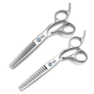 6-дюймовые серебряные профессиональные парикмахерские филировочные ножницы 4 вида выпадения волос 10%-50% парикмахерские ножницы, профессиональный филировщик