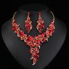 Bridal Three-Piece Jewelry Set, Necklace Earrings Ornaments, European Style Wedding Matching Accessories