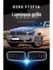 BMW X5 X6 F15 F16 2014-2017 Dual Bar Gloss Black Grille with Light Strip