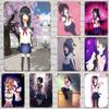 Yandere simulator Винтажные Металлические Жестяные Знаки Постеры Декор Ретро Металлическая Табличка Настенное Искусство Декор для Гаража Бара