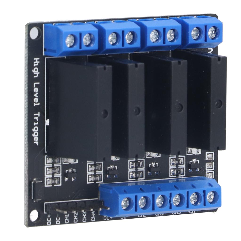 Релейный модуль 4-канальный твердотельный релейный модуль с предохранителем для любителей электроники своими руками