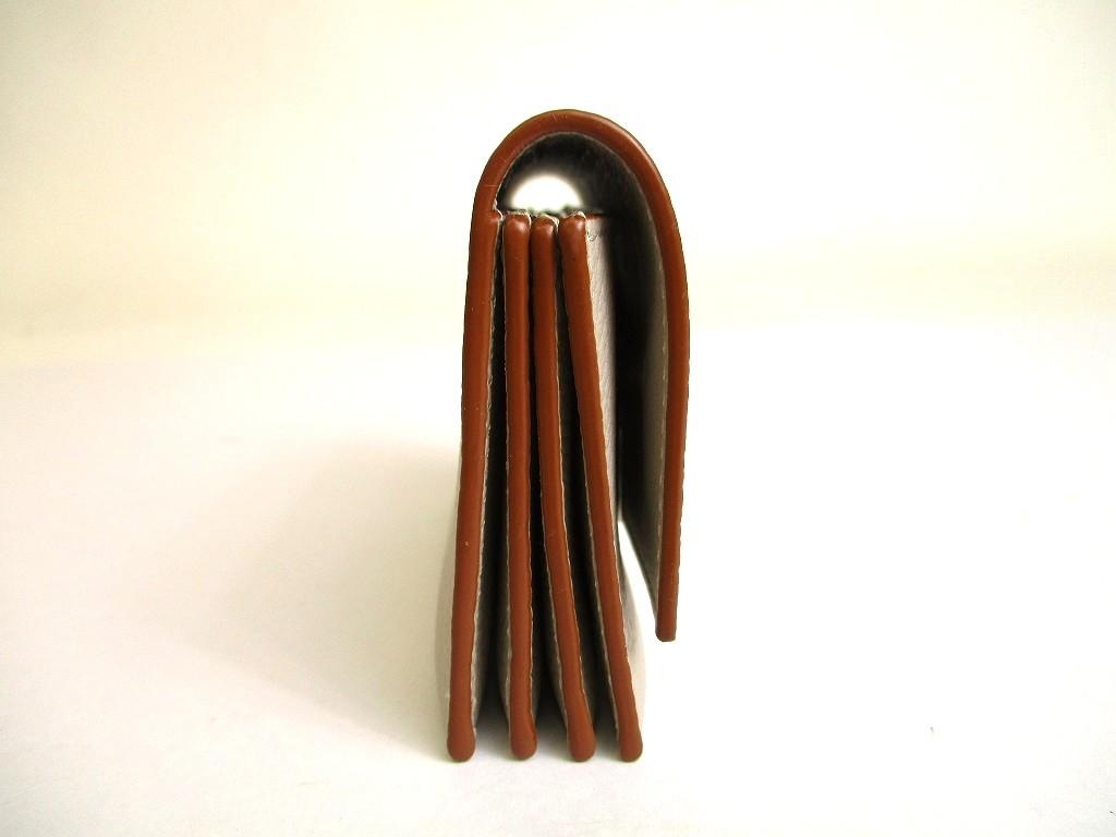 Authentic LOEWE Anagram Light Gray Leather Business Card Holder #a874 Refurbished