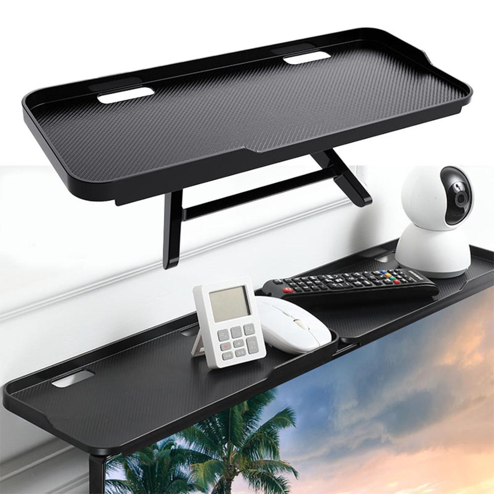 Регулируемая верхняя полка для экрана телевизора, компьютерный монитор, настольная подставка, стойка для телевизора, полка-органайзер для домашнего хранения, офисный держатель