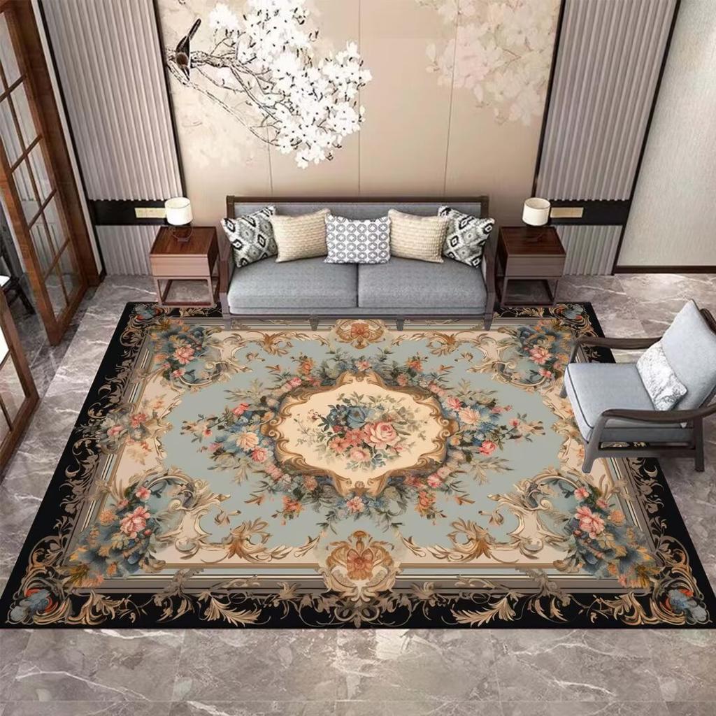 Chinese Style Luxury Large Size Living Room Carpets Decor Home Hall Coffee Tables Non-slip Rug Bedroom Washable Soft Floor Mats