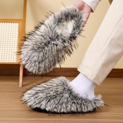 Модные Удобные Теплые Пушистые Дизайнерские Домашние Хлопковые Тапочки Женские Модные Толстая Подошва Современные Тапочки Легкие Нескользящие Плоские Тапочки