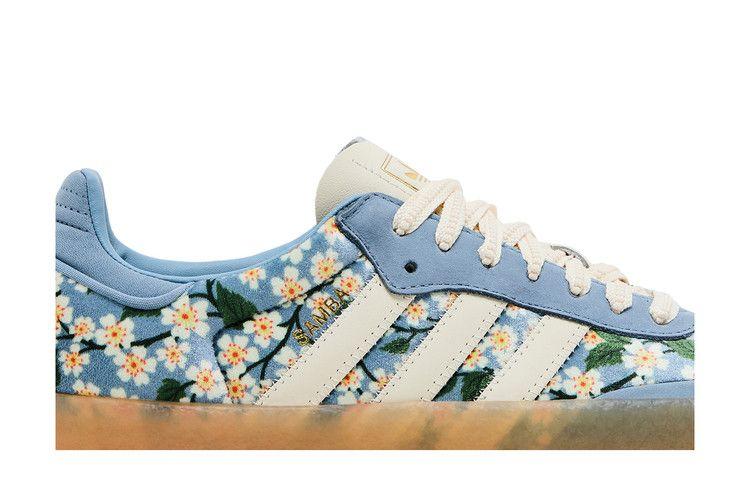 adidas Самбэ Либерти Лондон Цветочная Вышивка Синий Кремовый Белый (женщины