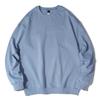 Men's Spring and Autumn Models Plus Size Thin Section of Solid Colour Round Neck Pullover Long-sleeved Casual Loose Sweater Underwear