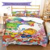 Постельное белье с рисунком Радужная Брайт Комплект одеял Покрывало Наволочка Домашний Декор Подарок (1 пододеяльник + 2 наволочки, без наполнителя)