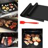 [Set of 3] Barbecue Grill Mat - Reusable Non-Stick and Heat Resistant - Black