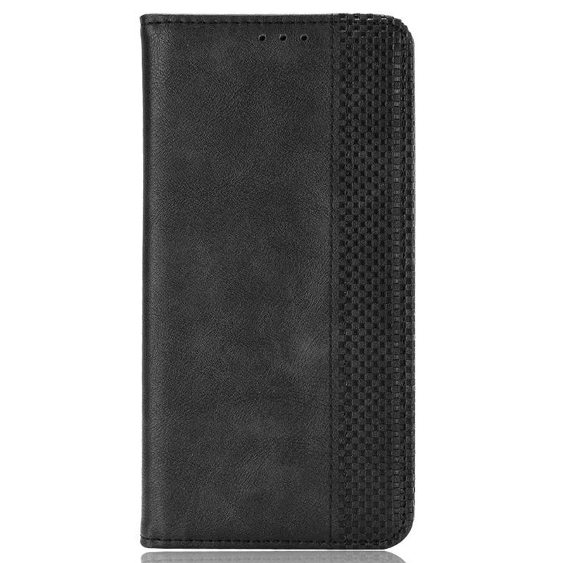 For TCL 501 Leather Case Magnetic Closing Retro Phone Cover with Wallet Stand