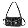 Square Fashionforward Small Handbag With Soft Construction And Woven Accents For Everyday Wear