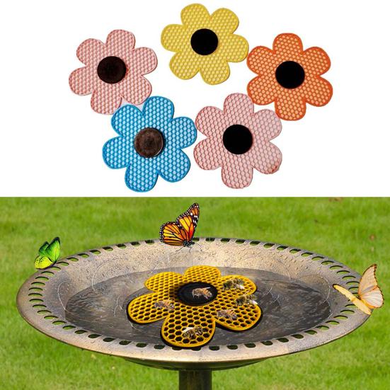 Плавающая станция для поения пчел, уличная ванна для пчел, поилка для бабочек, поилка для насекомых в форме цветка для сада, ванна для кормления пчел и птиц