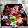 1PC Muppets Flannel Blanket, Use for Birthday/Holiday Gift, Soft Blanket for Sofa/Bed/Camping/Office/Tourism Use,All Seasons