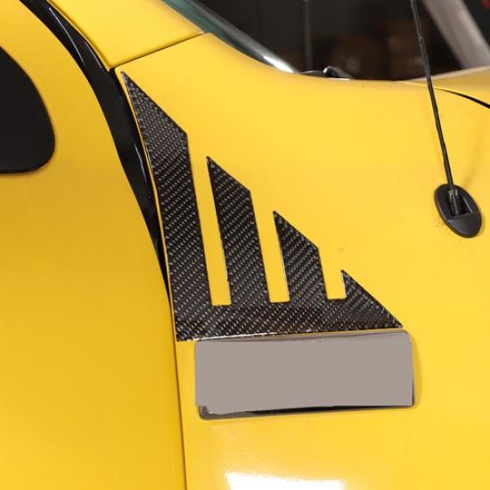 Black Carbon Fiber Front side fender sticker Trim Decor For Toyot Tundra 2007-13