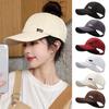 With Ponytail Hole Baseball Caps Cotton Hollow Caps Sunshade Baseball Hat Spring Summer