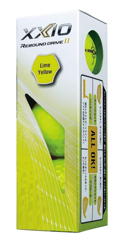 Dunlop Golf Ball XXIO REBOUND DRIVE2 2023 Model 1 Dozen Lime Yellow (12 Pieces)