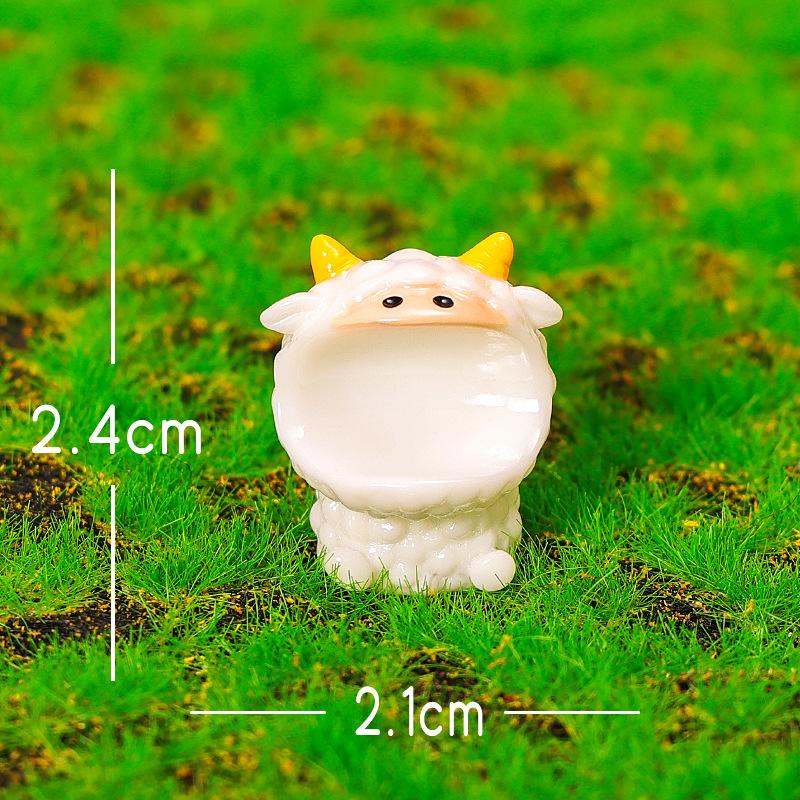 Микроландшафтные украшения, Садовый ландшафтный дизайн с животными с большим ртом, Декоративные изделия из смолы для домашнего рабочего стола, Маленькие украшения
