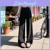 Crystal Embellished Wide Leg Pants With High Waist For Summer Casual Wear