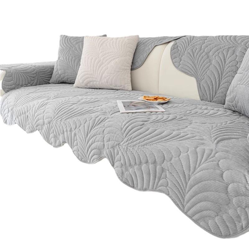 Универсальная подушка для дивана Four Seasons, современный простой нескользящий высококачественный кожаный чехол для дивана, однотонные вельветовые подушки для сиденья дивана