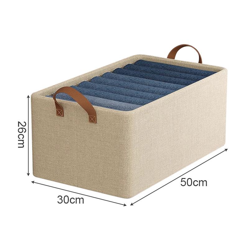 1pc Clothes Storage Basket Oxford Cloth Clothes Hand-held Storage Box Foldable Storage Box with Steel Frame Wardrobe Organizer