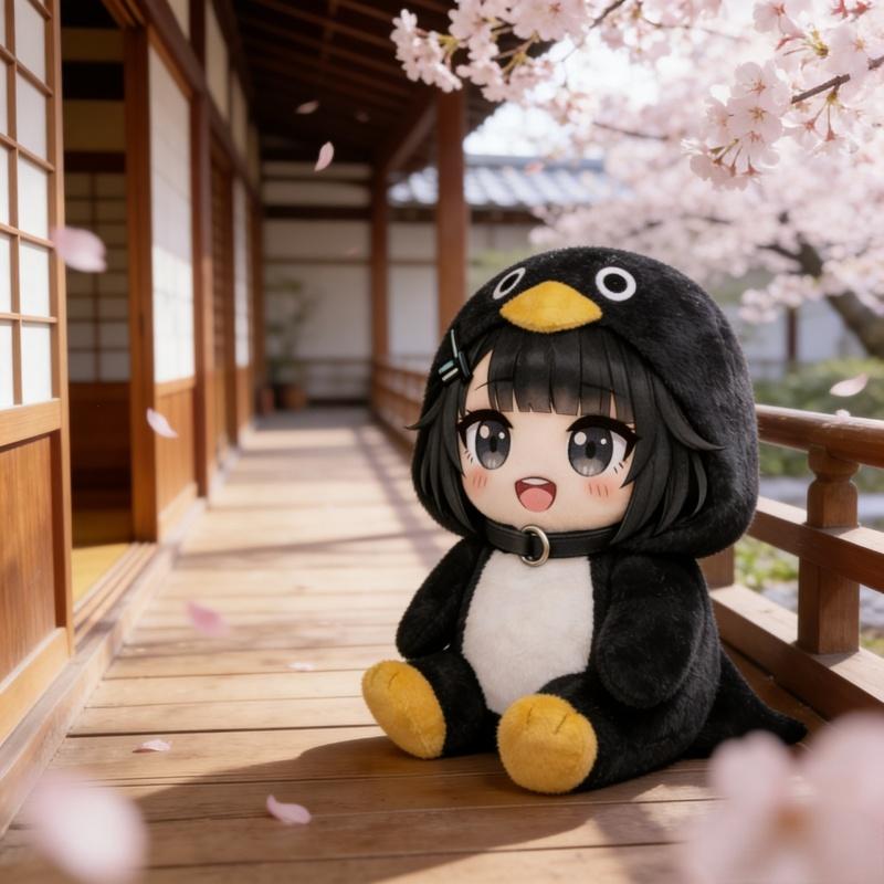 25cm Cute Plush Doll Penguin Gugugaga Can Make Sound Plush Toy Fans Decoration Birthday Gift