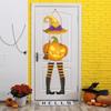 New Halloween Pumpkin Hanging Sign Spooky Witch Bat Trick or Treat Banners Front Door Decor Party Decorations