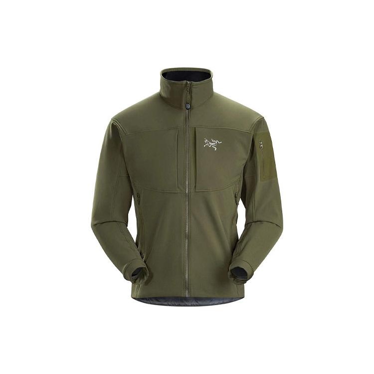 Arc'teryx GAMMA MX Куртка Ветрозащитная Стойка Воротника На Флисовой Подкладке Логотип Soft Shell Куртка Мужская Черный 19276