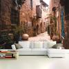 Jerusalem Old City Street Backdrop Retro Stone Houses Wall Flowerpots Background For Party Decorations Photography Background