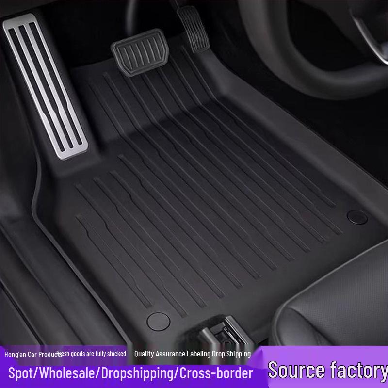 Совместимые TPE коврики для ног для Tesla Model Y: Премиальный набор класса «мать-ребенок»