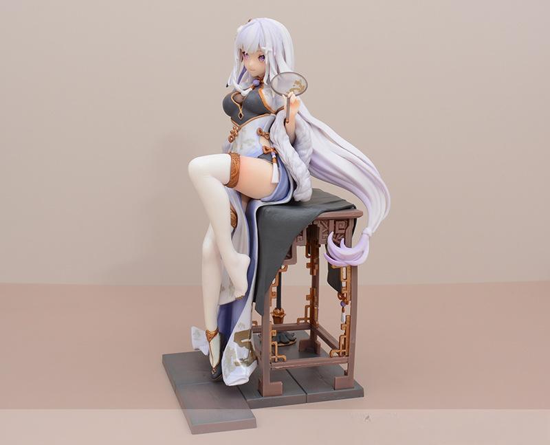 Китайский стиль Cheongsam Rem и Эмилия Фигурка Модель Орнамент