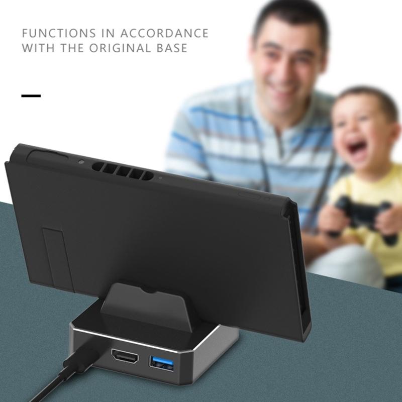 Exquisite TV Output Converter with 3 Ports Type-C USB 3.0 Games e Type-C USB 3.0 Easy Connection Convert