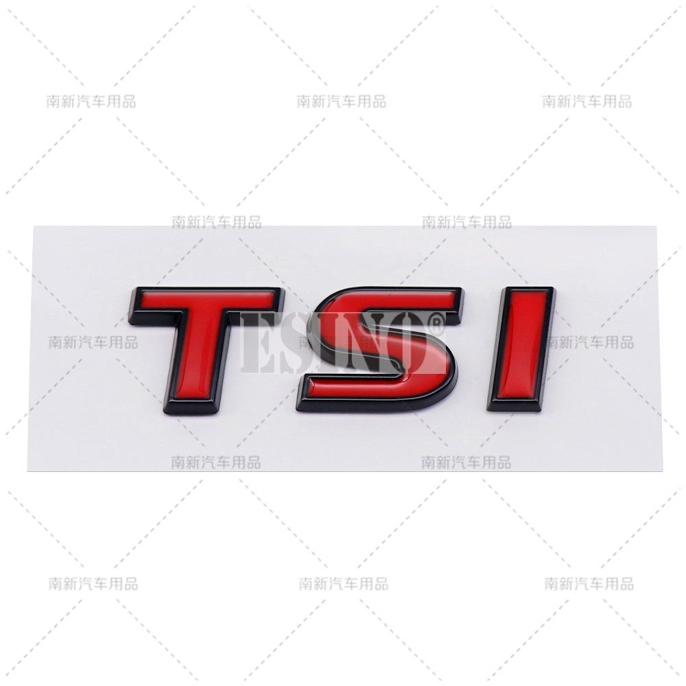 Car Styling 3D TSI ABS Adhesive Emblem Rear Trunk Badge Fender Sticker Car Body Decal for Volkswagen Golf Passat Tiguan Touareg