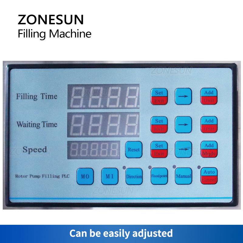 ZONESUN ZS-DTGT900U Automatic Paste Filling Machine with Rotor Pump for Hot Sauce Butter Soybean Ketchup Includes Mixer Hopper