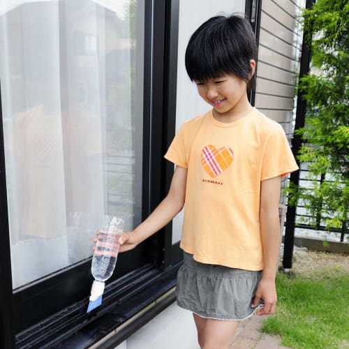 Azuma Cleaning Brush for Pet Corners, 8cm Wide, 7.3cm Long, Simply Attach To a Plastic Bottle, AZ745