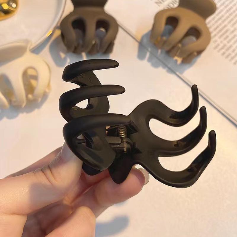 Черные большие когти в корейском стиле, элегантные акриловые заколки для волос, заколки в форме краба, головные уборы для женщин и девочек, аксессуары для волос