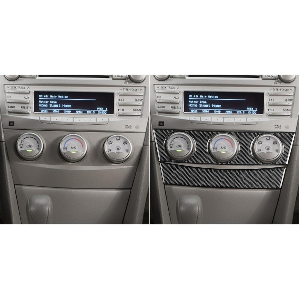 2 x Накладка на центральную консоль из углеродного волокна для Toyota Camry 2007-2011